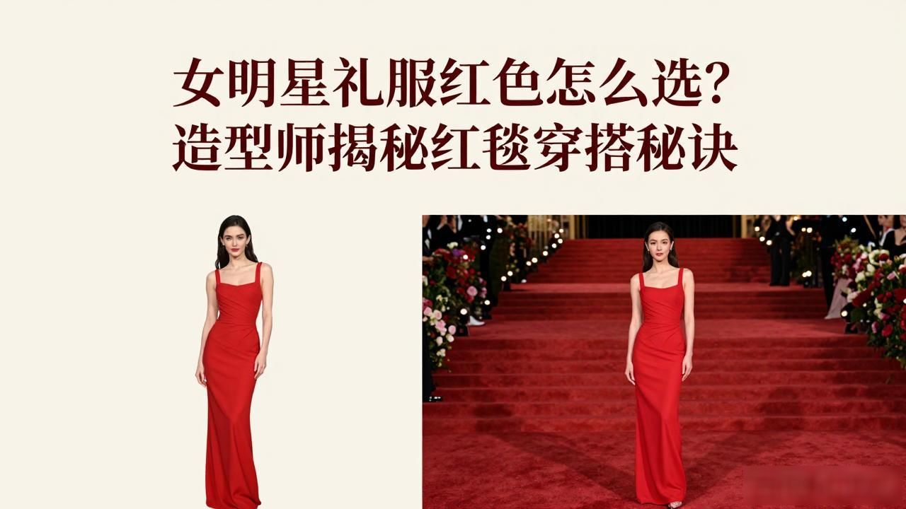 礼服红色明星女生图片_女明星红色礼裙_女明星礼服红色